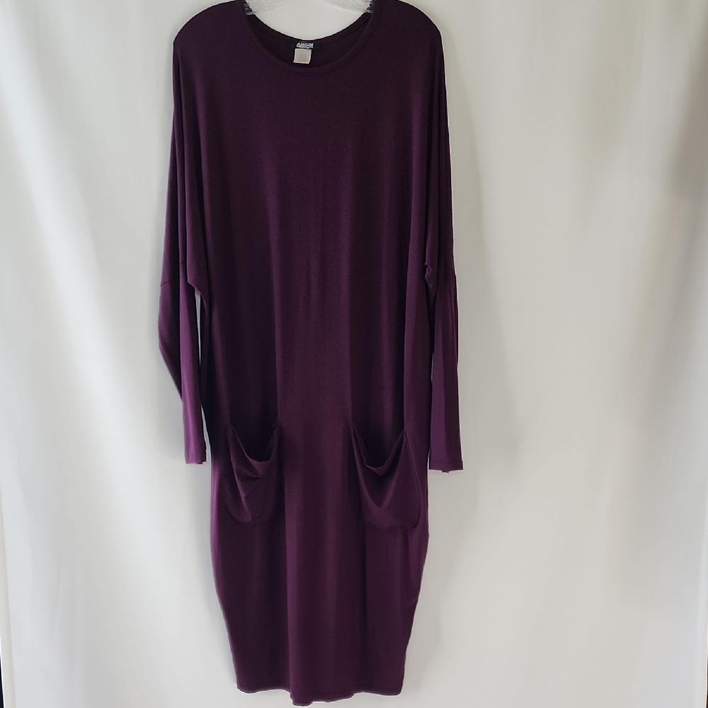 ABGIN Chic Long Sleeve Purple Dress